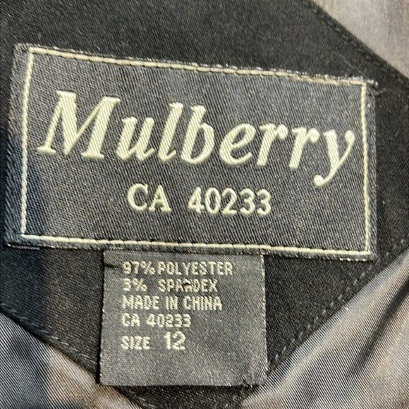 Mulberry Blazer Black Faux Suede Size 12 - Picture 6 of 10